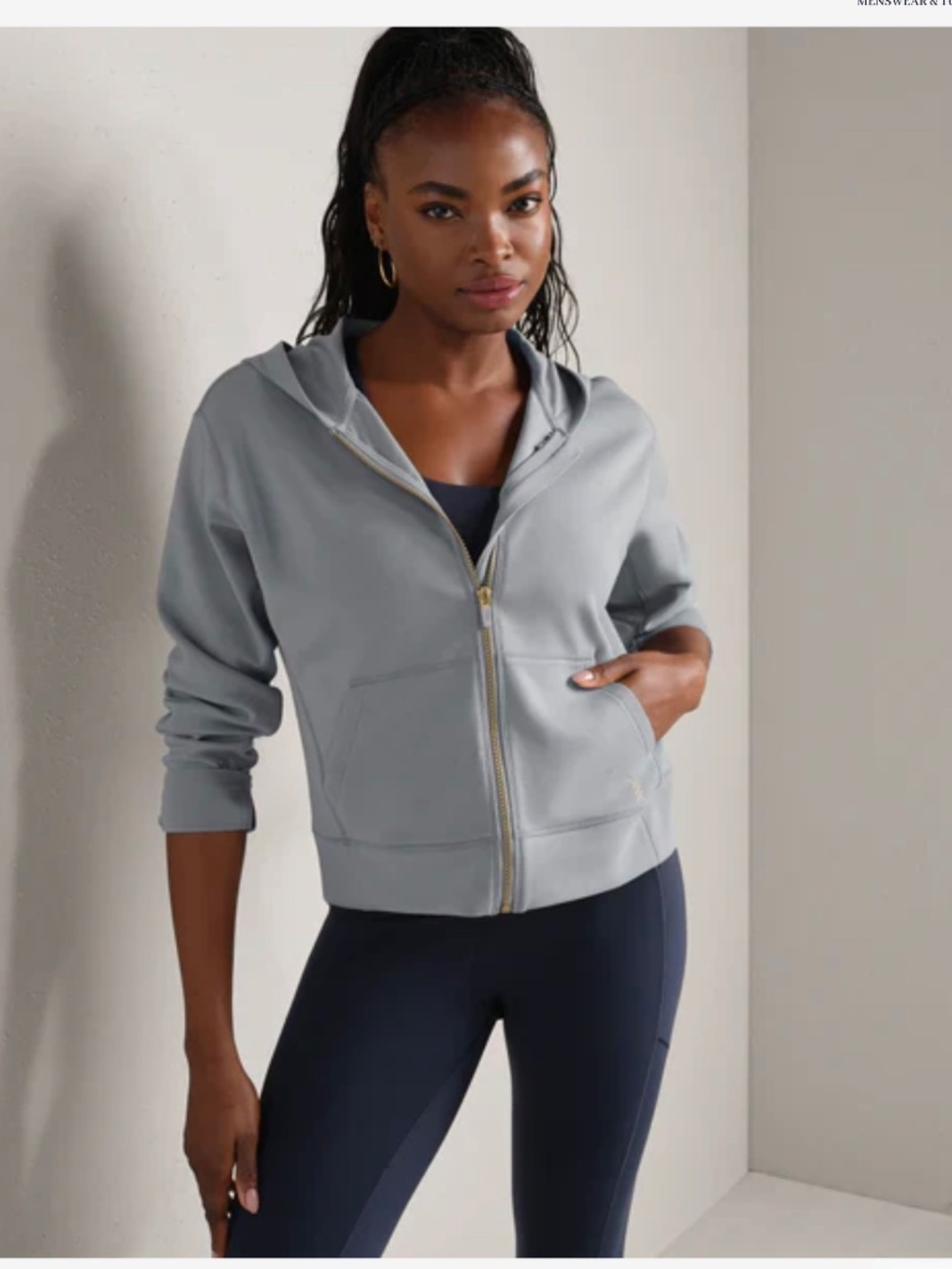 Rhone DreamGlow Full Zip Hoodie in Steel Gray